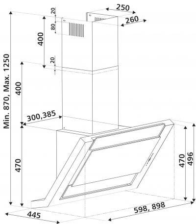 Plan Hotte en non précisé Silverline Popa H21260 009