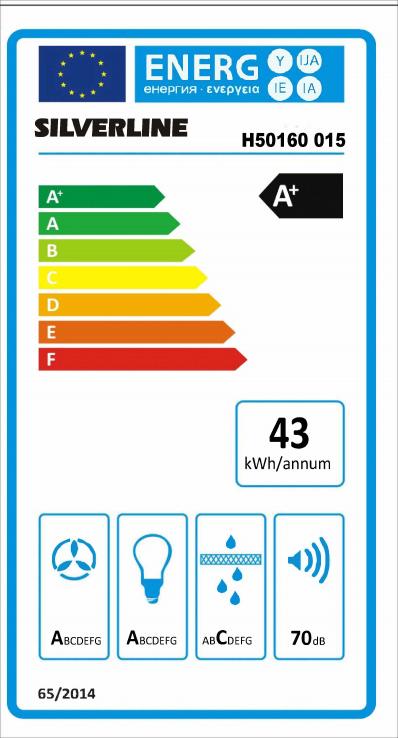 Vue 2 Hotte en non précisé Silverline Asta H50160 015 couleur inox