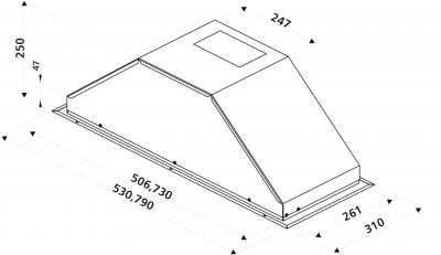 Plan Hotte en non précisé Silverline Ouréa H50290 015 couleur inox