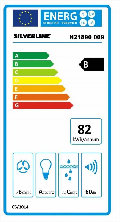 Vue 2 Hotte en non précisé Silverline Tolgi H21890 009 couleur inox et noir