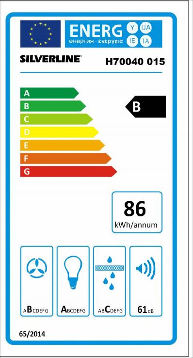 Vue 3 Hotte en non précisé Silverline Zindy H70040 015 couleur inox