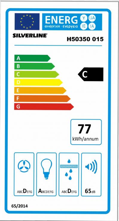 Vue 2 Hotte en non précisé Silverline Tosca H50350 015 couleur inox