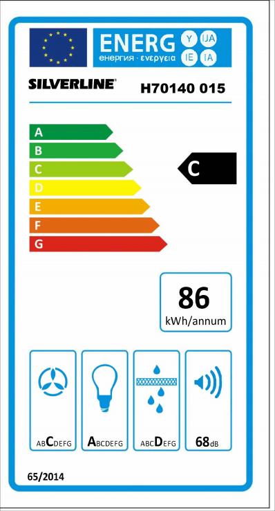 Vue 4 Hotte en non précisé Silverline Orane H70140 015 couleur inox