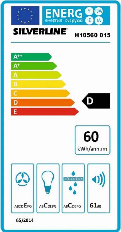 Vue 1 Hotte en non précisé Silverline Zinia H10560 015 couleur inox