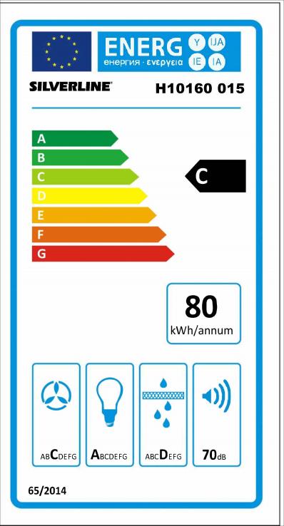 Vue 2 Hotte en non précisé Silverline Dina H10160 015 couleur inox