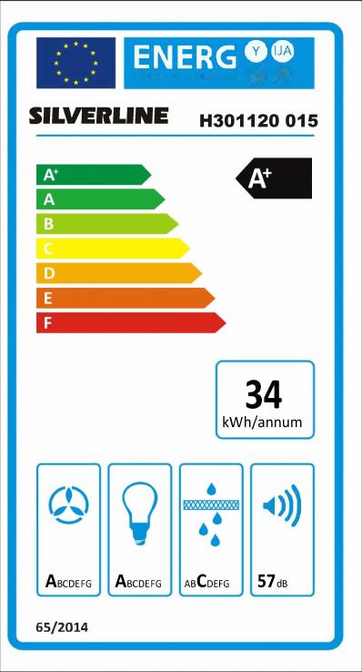 Vue 1 Hotte en non précisé Silverline Zafire Int H301120 015 couleur inox