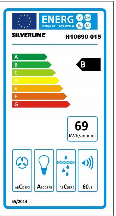 Vue 4 Hotte en non précisé Silverline Kalinka H10690 015 couleur inox