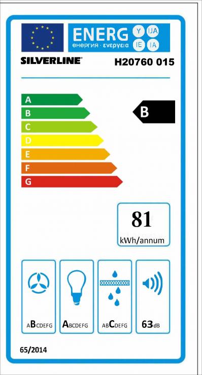 Vue 5 Hotte en non précisé Silverline Stella H20760 015 couleur inox