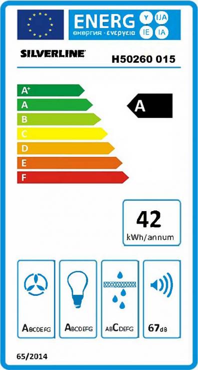 Vue 2 Hotte en non précisé Silverline Ouréa H50260 015 couleur inox