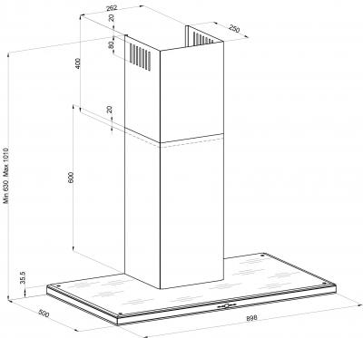 Plan Hotte en non précisé Silverline Kandy H10890 015