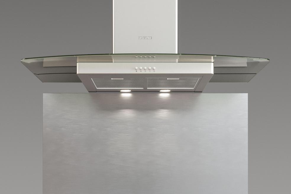 Vue 2 Hotte en non précisé Silverline Hera H10790 015 couleur inox