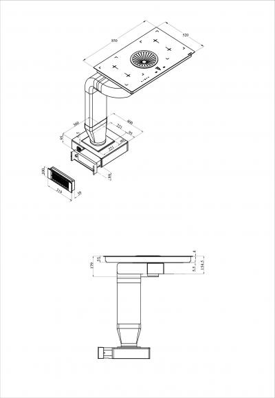 Plan Hotte en non précisé Silverline Supreme H30585 009 couleur noir