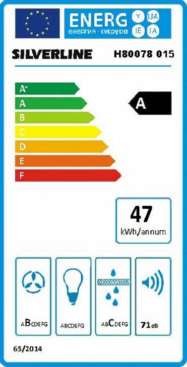 Vue 5 Hotte en non précisé Silverline Supreme H30585 009 couleur noir