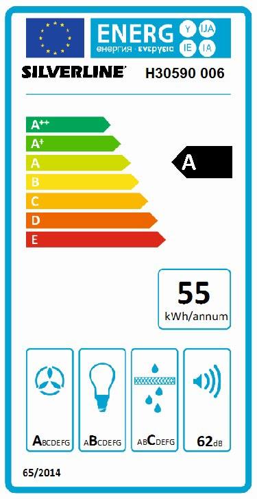 Vue 4 Hotte en non précisé Silverline Julia H30590 006 couleur blanc