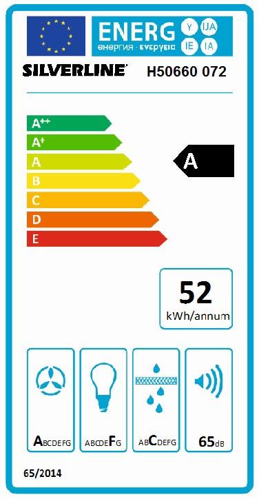 Vue 4 Hotte en non précisé Silverline Tiara H50660 015 couleur inox