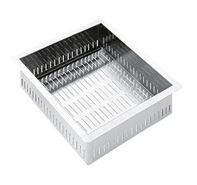 Passoire en inox pour cuve à parois droites de minimum 40 cm pour éviers Smeg QUADRA VQ et VSTQ VSH40Q