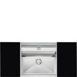  Evier en inox Smeg Linéa VQMX60N2 couleur inox avec 1 cuve