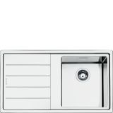  Evier en inox Smeg Mira LFT861S couleur inox avec 1 cuve