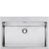  Evier en inox Smeg Mira VQR71RS couleur inox avec 1 cuve