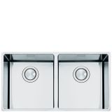  Evier en inox Smeg Mira VSTR3434-2 couleur inox avec 2 cuves