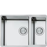  Evier en inox Smeg Mira VSTR4018-2 couleur inox avec 1.5 cuves