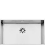  Evier en inox Smeg Quadra VSTQ72-2 couleur inox avec 1 cuve