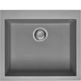  Evier en synthese Smeg Quadra VZ57CT couleur ciment avec 1 cuve