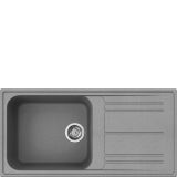  Evier en synthese Smeg Rigae LZ150CT couleur ciment avec 1 cuve
