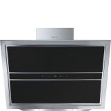 Hotte Smeg Hotte-décorative-murale-inox-verre-noir-900-mm-kcv9ne2 KCV9NE2 largeur 0x0 mm