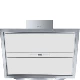 Hotte Smeg Hotte-décorative-murale-inox-verre-blanc-900-mm-kcv9be2 KCV9BE2 largeur 0x0 mm