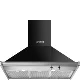 Hotte Smeg Hotte-décorative-murale-noir-900-mm-kd90hne KD90HNE largeur 0x0 mm